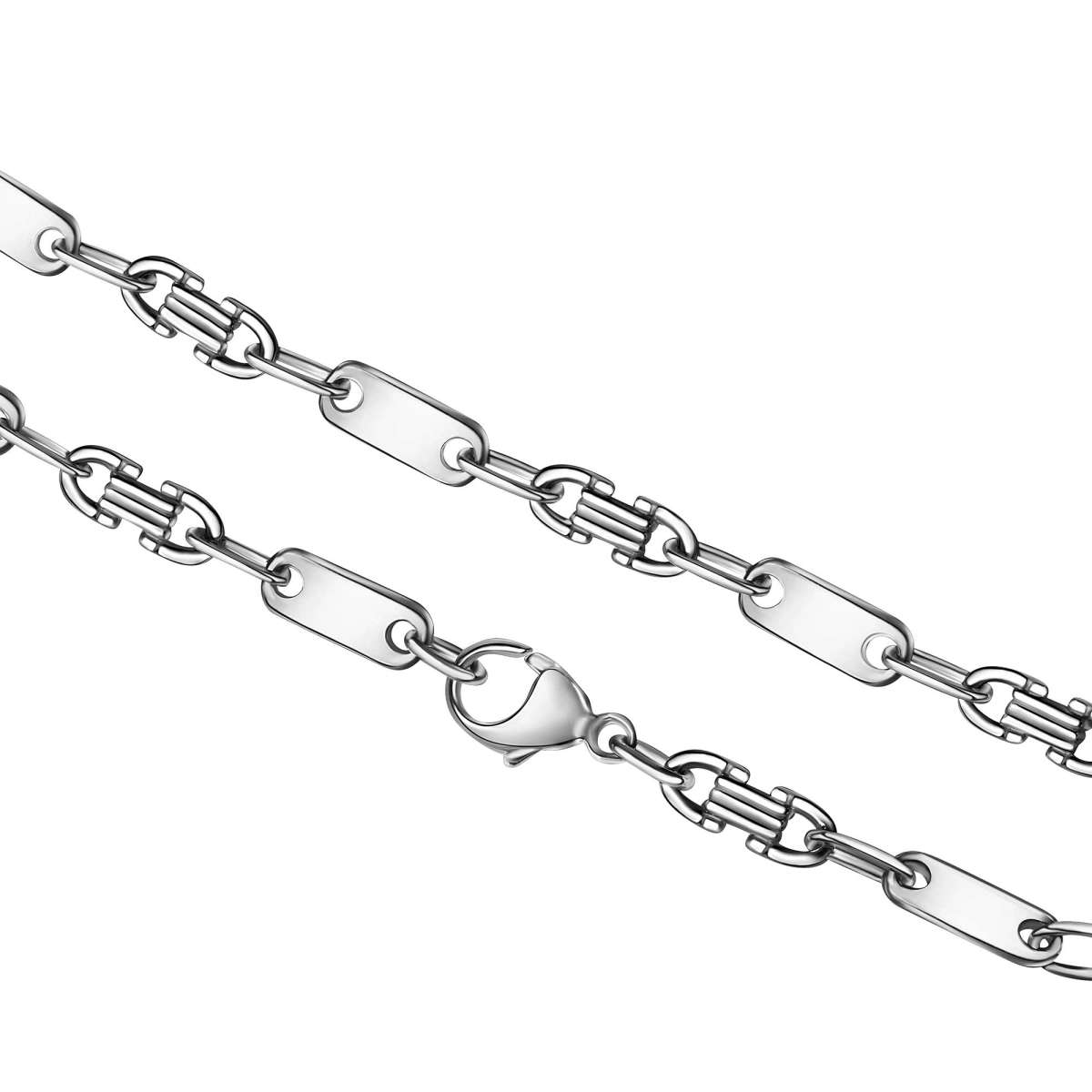 Collier Fantasiekette 925/- Sterling Silber versilbert 55cm