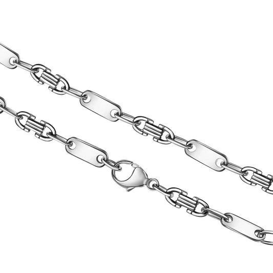 Collier Fantasiekette 925/- Sterling Silber versilbert 55cm